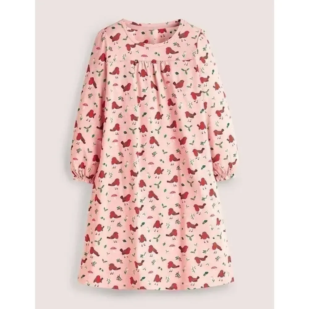 NWT❤️Mini Boden Printed Long-sleeved Nightie sz7/8y